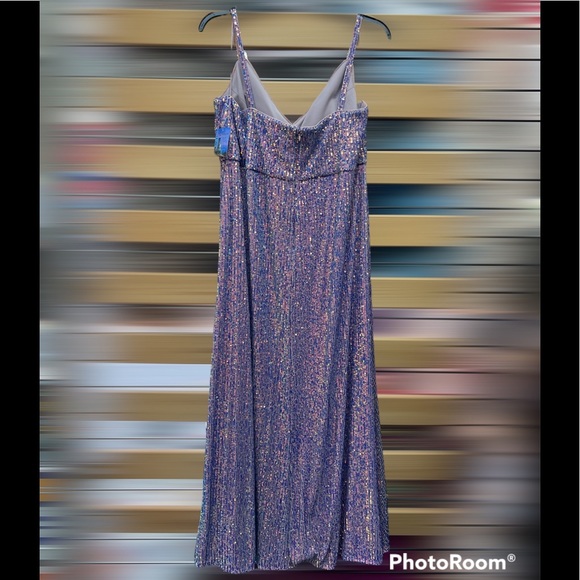 NWT,Morgan & Co Sequin Embellished Gown,rose/lilac - Picture 6 of 17